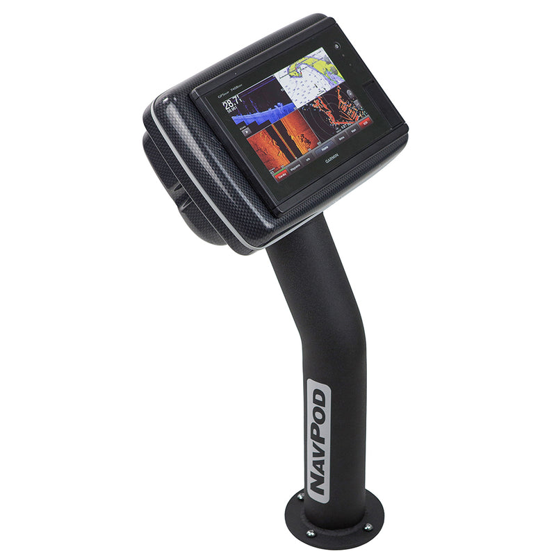 NavPod PED4800-20 PedestalPod Pre-Cut f/Garmin GPSMAP 7408, 7408xsv, 7608  7608xsv - Carbon Black