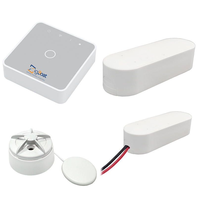 Glomex ZigBoat Starter Kit System - Gateway, Battery, Door/Porthold  Flood Sensor