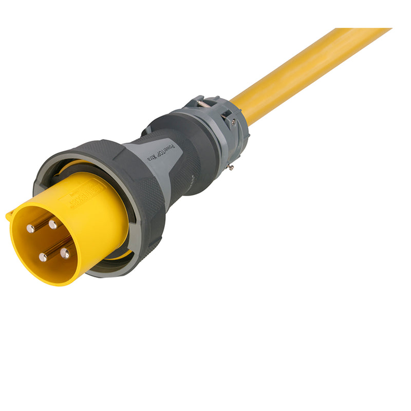Marinco 100 Amp 125/250V 3-Pole, 4-Wire Cordset - No Neutral Wire- One-Ended Male Only Power Supply - Blunt Cut - 100