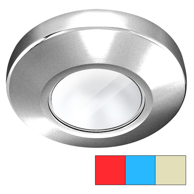 i2Systems Profile P1120 Tri-Light Surface Light - Red, Warm White  Blue - Brushed Nickel Finish