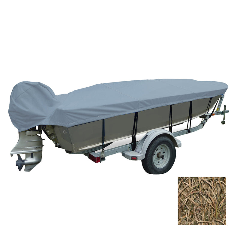 Carver Performance Poly-Guard Wide Series Styled-to-Fit Boat Cover f/16.5 V-Hull Fishing Boats - Shadow Grass