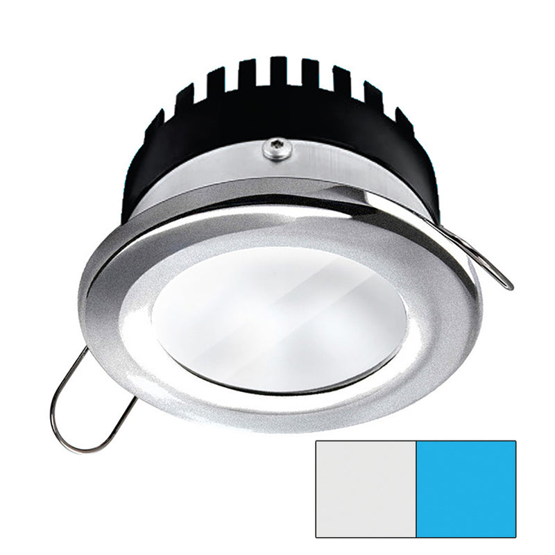 i2Systems Apeiron PRO A506 - 6W Spring Mount Light - Round - Cool White  Blue - Brushed Nickel Finish