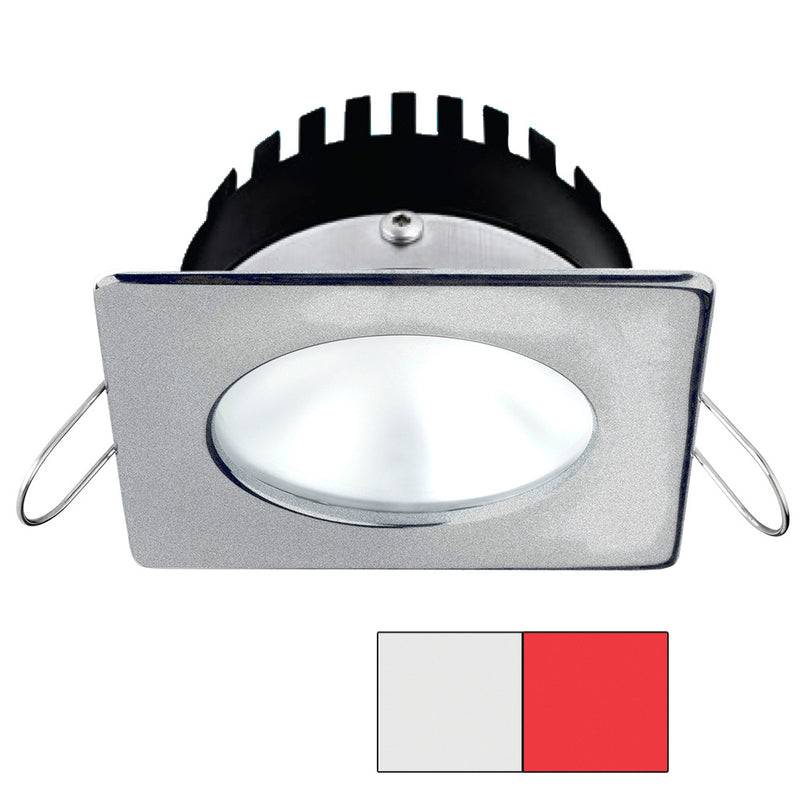 i2Systems Apeiron PRO A506 - 6W Spring Mount Light - Square/Round - Cool White  Red - Brushed Nickel Finish