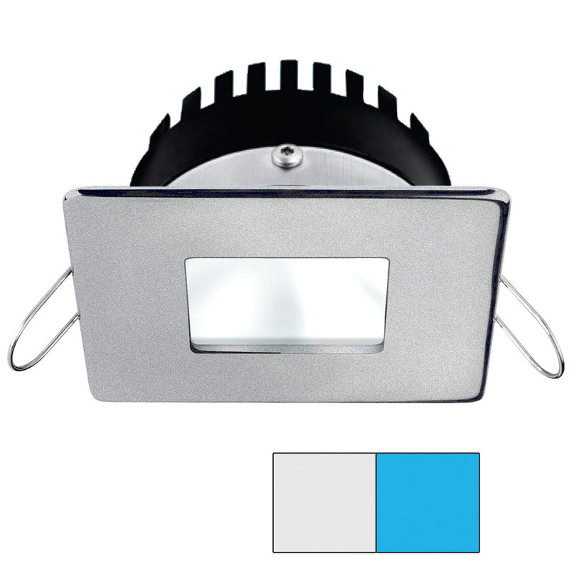 i2Systems Apeiron PRO A506 - 6W Spring Mount Light - Square/Square - Cool White  Blue - Brushed Nickel Finish