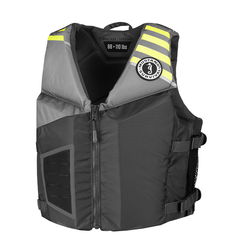 Mustang Young Adult REV Foam Vest - Grey/Yellow