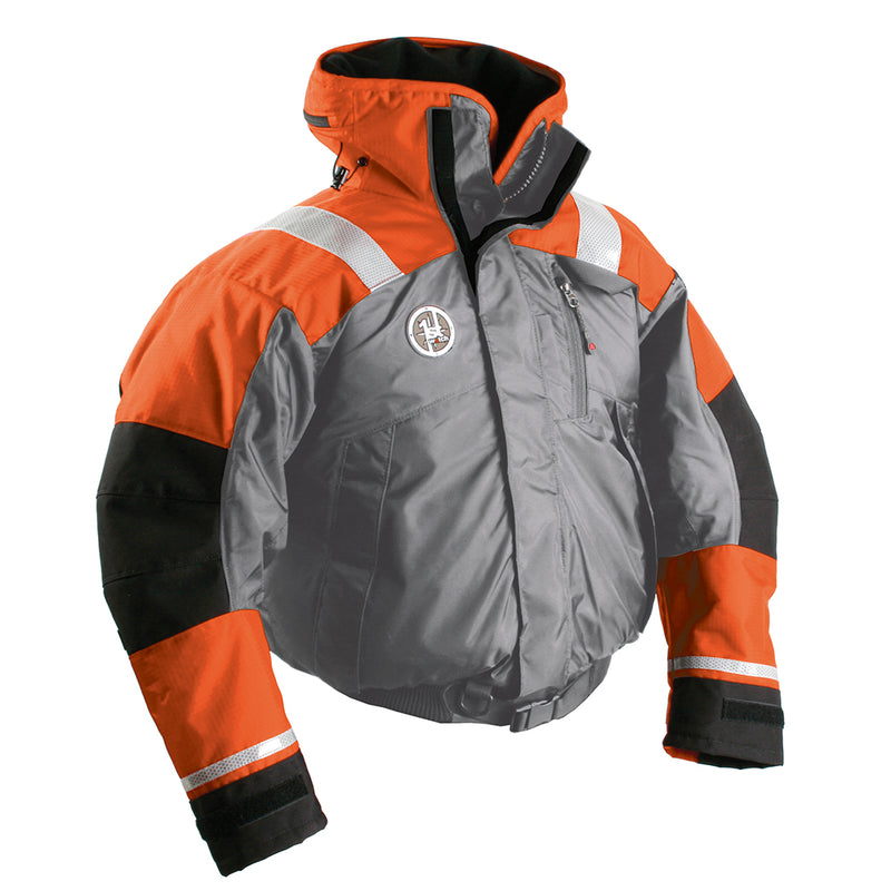 First Watch AB-1100 Flotation Bomber Jacket - Orange/Black - Large