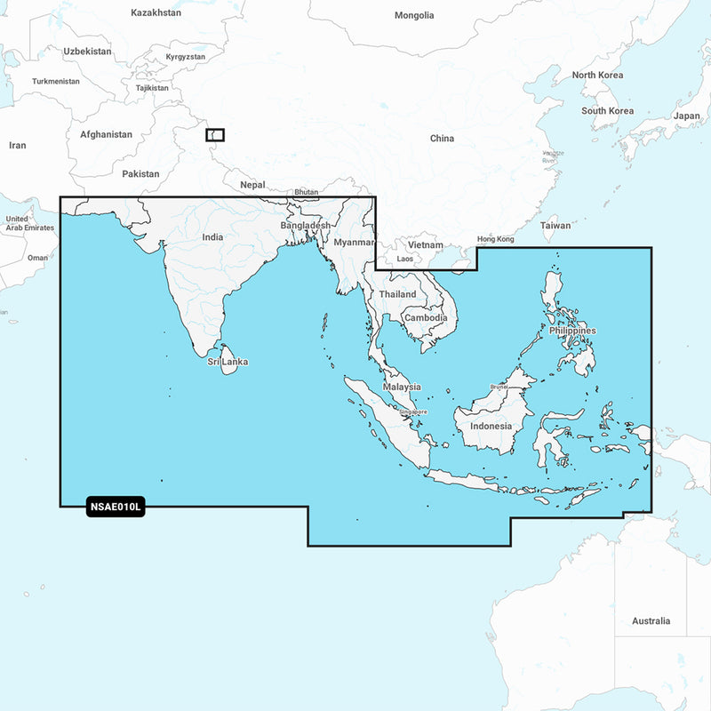Garmin Navionics+ NSAE010L - Indian Ocean  South China Sea - Marine Chart