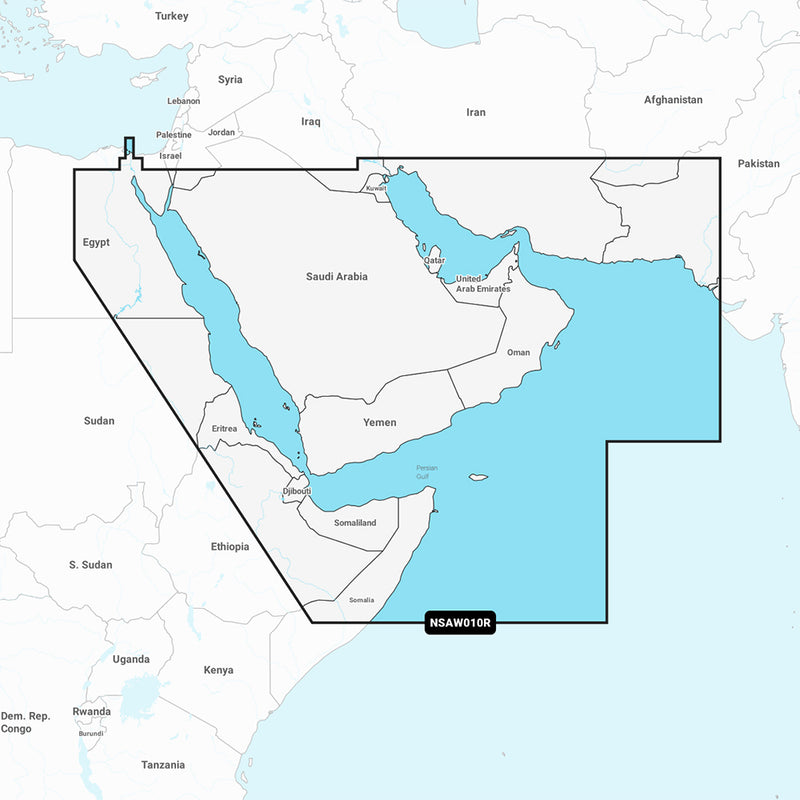 Garmin Navionics+ NSAW010R - The Gulf  Red Sea - Marine Chart